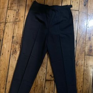 vintage Italian designer Techno-fabric black pants sz10